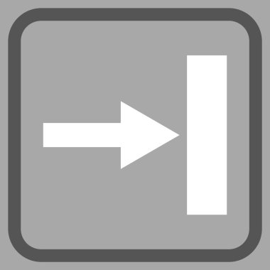 Doğru vektör simgesi bir çerçeve içinde hareket