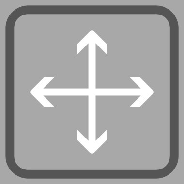 Genişletin okları vektör simgesi bir çerçeve içinde