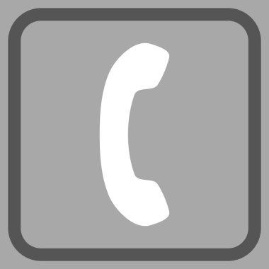 Telefon alıcı vektör simgesi bir çerçeve içinde