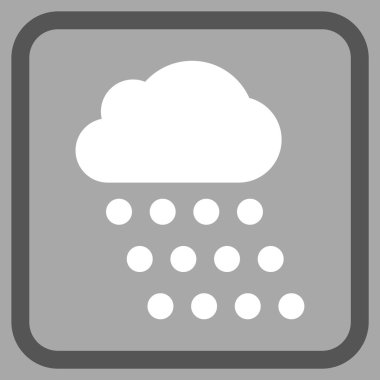 Yağmur bulutu vektör simgesi bir çerçeve içinde