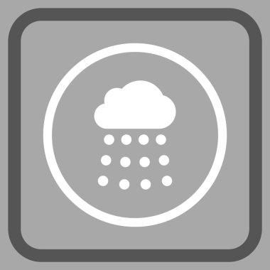 Yağmur bulutu vektör simgesi bir çerçeve içinde