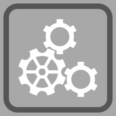 Gears'ı vektör simgesi bir çerçeve içinde