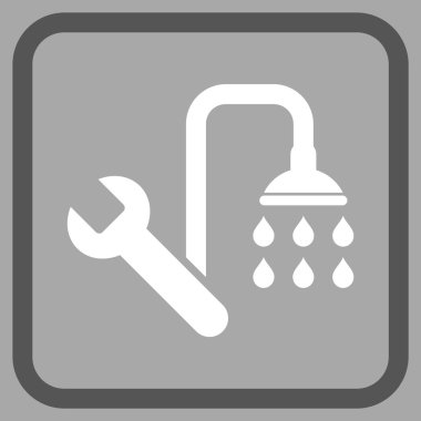 Sıhhi tesisat vektör simgesi bir çerçeve içinde