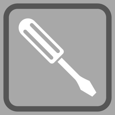 Tornavida vektör simgesi bir çerçeve içinde