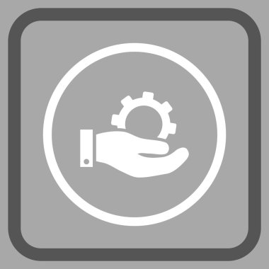 Hizmet vektör simgesi bir çerçeve içinde