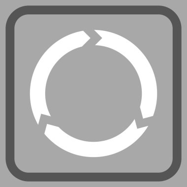 Döndürme vektör simgesi bir çerçeve içinde