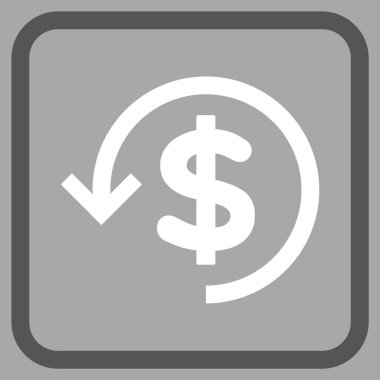 Geri ödeme vektör simgesi bir çerçeve içinde