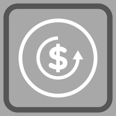 Geri ödeme vektör simgesi bir çerçeve içinde