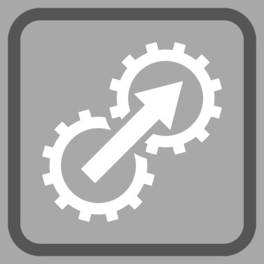 Dişli Tümleştirme vektör simgesi bir çerçeve içinde