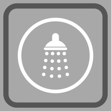 Duş vektör simgesi bir çerçeve içinde