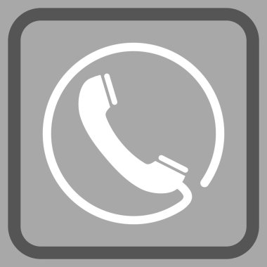 Telefon vektör simgesi bir çerçeve içinde