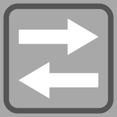 Yatay Çevir ok simge bir çerçeve içinde vektör