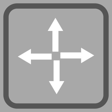 Genişletin okları vektör simgesi bir çerçeve içinde