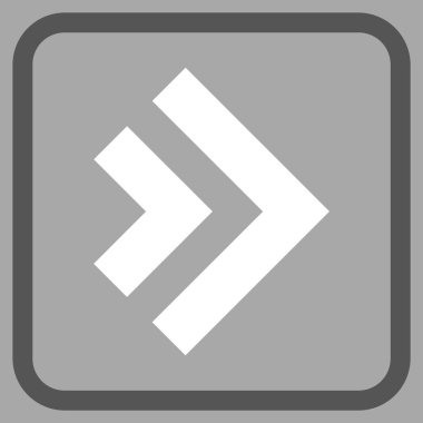 Üst karakter doğru vektör simgesi bir çerçeve içinde