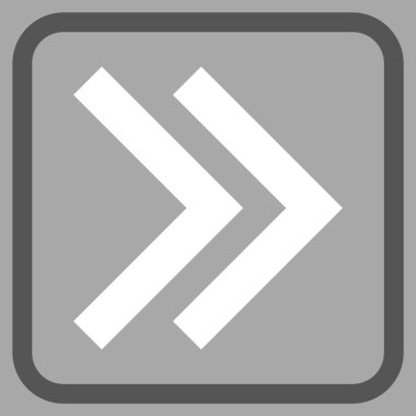 Üst karakter doğru vektör simgesi bir çerçeve içinde