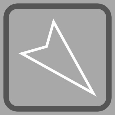 İşaretçi vektör simgesi bir çerçeve içinde aşağı