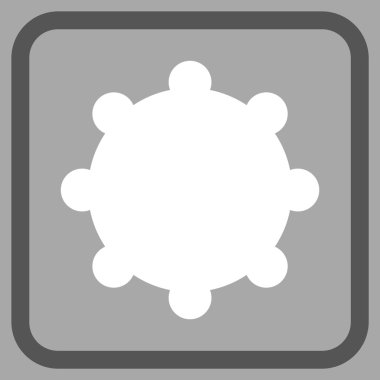 Dişli vektör simgesi bir çerçeve içinde