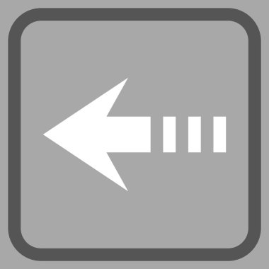 Sol vektör simgesi bir çerçevede göndermek