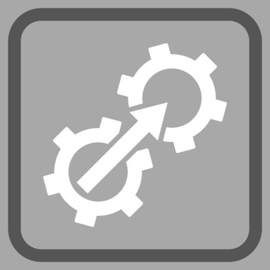 Dişli Tümleştirme vektör simgesi bir çerçeve içinde