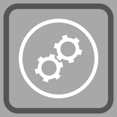 Gears'ı vektör simgesi bir çerçeve içinde