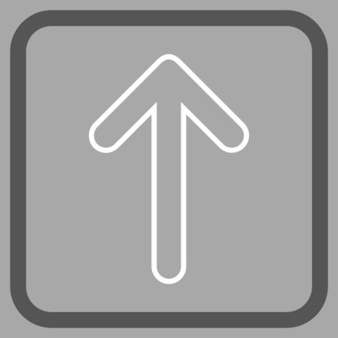 Vektör simgesi bir çerçeve içinde yukarı yönlü ok