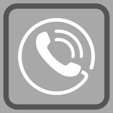 Telefon vektör simgesi bir çerçeve içinde