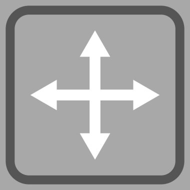 Genişletin okları vektör simgesi bir çerçeve içinde