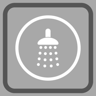 Duş vektör simgesi bir çerçeve içinde