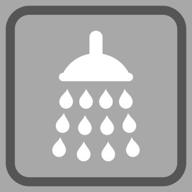 Duş vektör simgesi bir çerçeve içinde