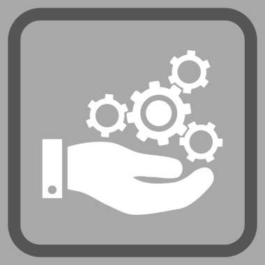 Mekanik Servisi vektör simgesi bir çerçeve içinde