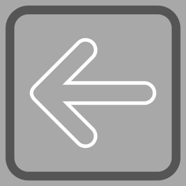 Yuvarlak ok vektör simgesi bir çerçevede yaptı.