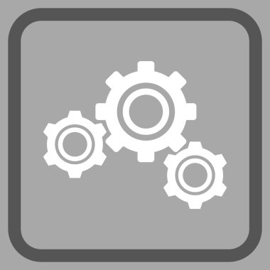 Gears'ı vektör simgesi bir çerçeve içinde