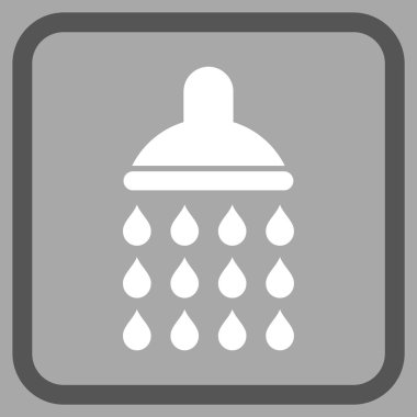 Duş vektör simgesi bir çerçeve içinde