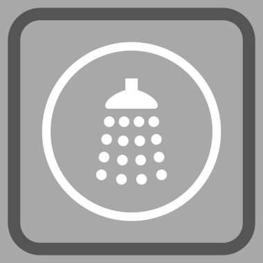 Duş vektör simgesi bir çerçeve içinde