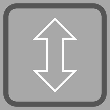 Exchange dikey vektör simgesi bir çerçeve içinde