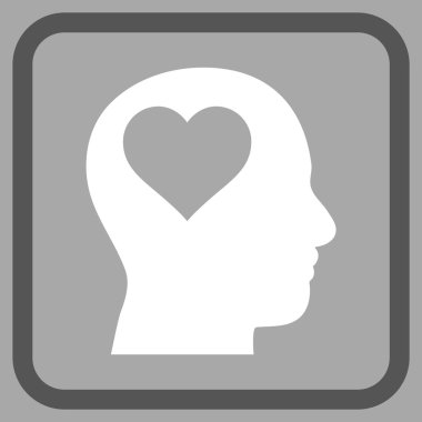 Sevgili baş bir çerçeve içinde simge vektör