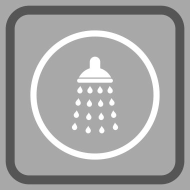 Duş vektör simgesi bir çerçeve içinde