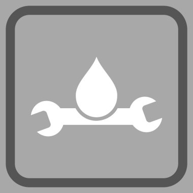 Sıhhi tesisat vektör simgesi bir çerçeve içinde