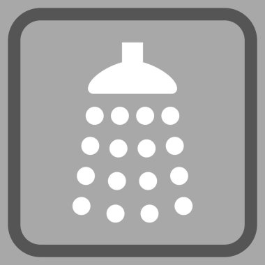Duş vektör simgesi bir çerçeve içinde
