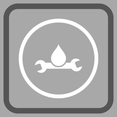 Sıhhi tesisat vektör simgesi bir çerçeve içinde