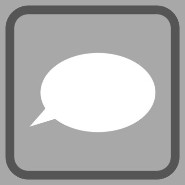 İleti bulut vektör simgesi bir çerçeve içinde