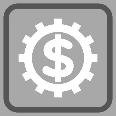 Finans sektöründe vektör simgesi bir çerçeve içinde