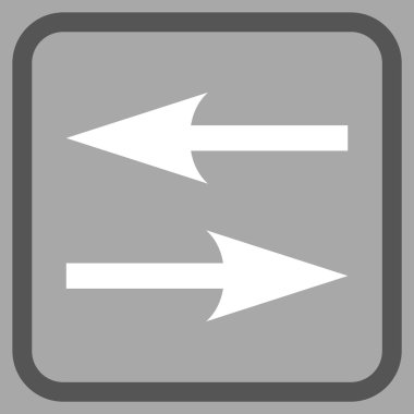 Yatay Exchange oklar bir çerçeve içinde simge vektör