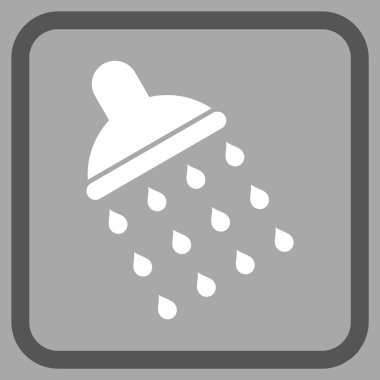 Duş vektör simgesi bir çerçeve içinde