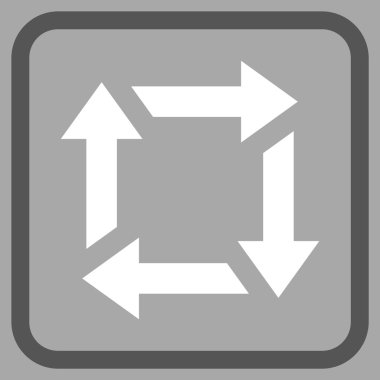 Geri dönüşüm vektör simgesi bir çerçeve içinde