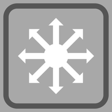 Radyal oklar bir çerçeve içinde simge vektör