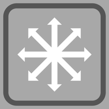 Genişletin okları vektör simgesi bir çerçeve içinde