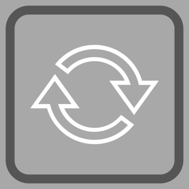 Oklar vektör simgesi bir çerçeve içinde yenileme