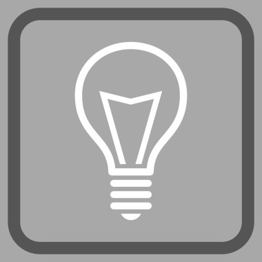 Lamba ampul vektör simgesi bir çerçeve içinde