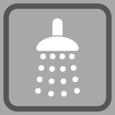 Duş vektör simgesi bir çerçeve içinde